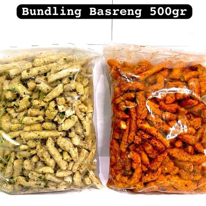 

1kg Basreng Pedas Jeruk Campur ( 500gr Pedas + 500gr Original ) Cemilan Food Snack