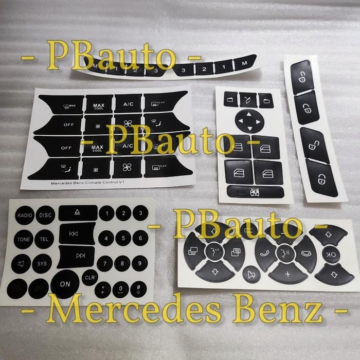 Sticker Panel Set W204 Lama / Stiker Konsol Panel W204 Mercedes Benz