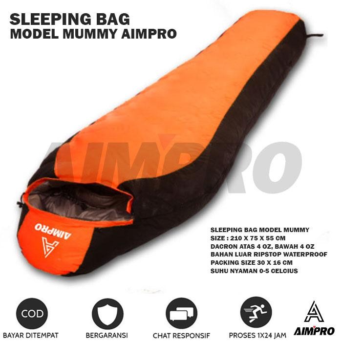 SLEEPING BAG MUMMY DACRON ULTRALIGHT AIMPRO