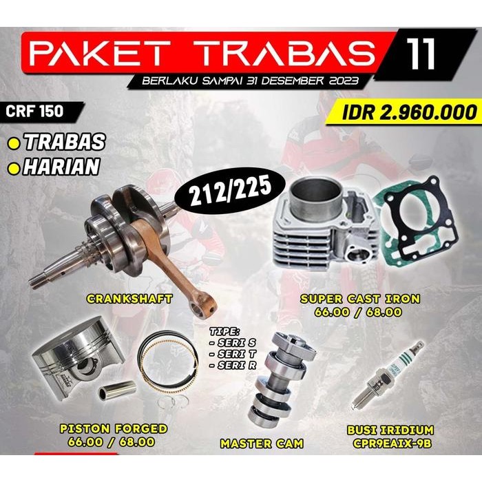 Paket Bore Up BRT CRF 150/VERZA New Mega Pro Mono