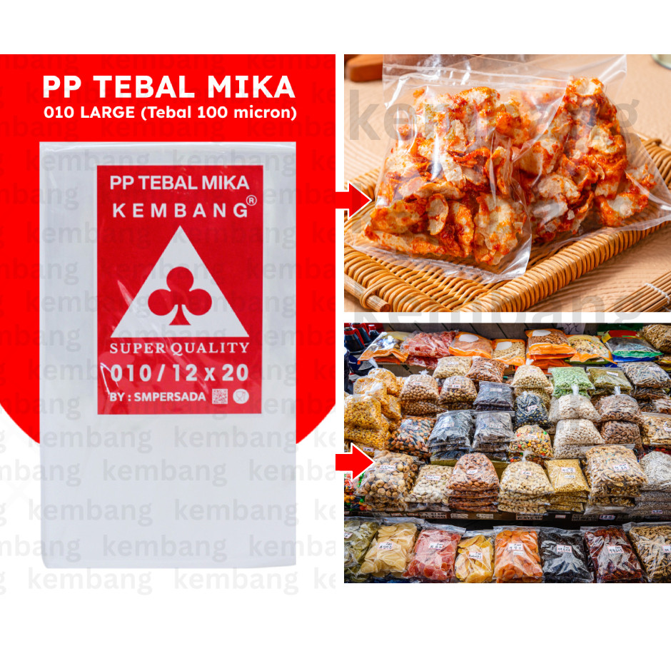 Plastik PP Tebal 010 Untuk Kemasan Snack Keripik dan Makanan Ringan