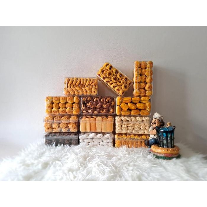 

Kue kering Nastar / Keju / Putri salju / Coklat mede / Sagu keju 350gr