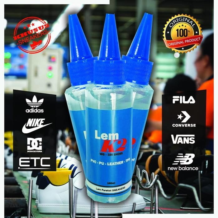 

LEM SEPATU PUTIH SNEAKERS 100ml ORIGINAL LEM K2 PU-PVC-KULIT-TPR