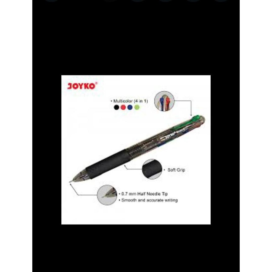 

Bentley - Ball Pen/Pena/Pulpen Quaco Bp-213 4 Warna Merek Joyko 1Pack Isi 12Pcs Stationery