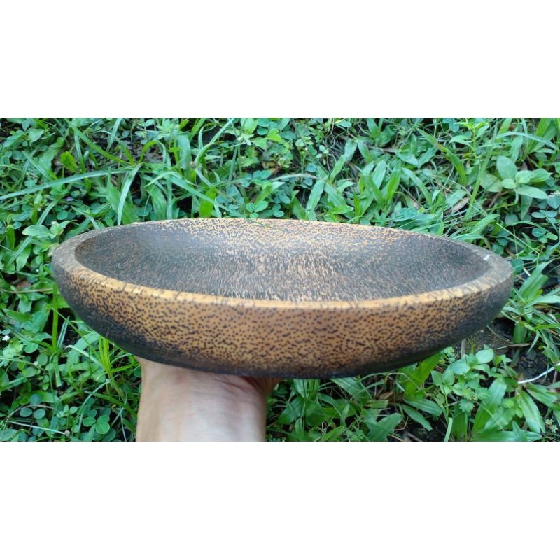 Rumahleha Cobek Kayu Aren/Ulekan Cabe/Cobek Aren/ Cobek Satu Set Dengan Ulekan