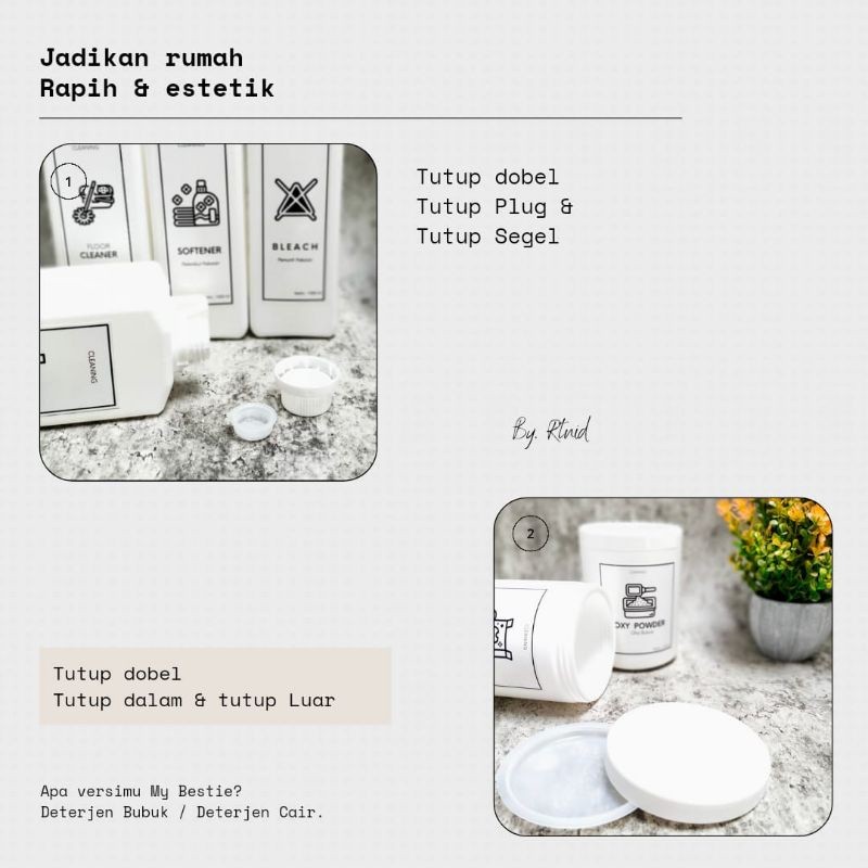 Retrorent Rtnid. Botol Sabun Laundry Aesthetic Free Label Waterproof