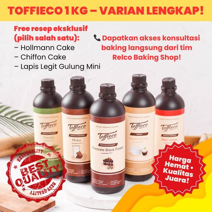 

JTTOP" TOFFIECO PASTA COKELAT/CHOCOLATE/COKLAT 1 KG - VARIAN LENGKAP! BONUS RESEP & KONSULTASI!