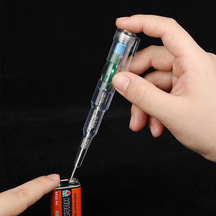 Deli Tools Obeng Tespen Voltage Tester 12-24V Dc /24-250V Ac Edl8004 #Gratisongkir