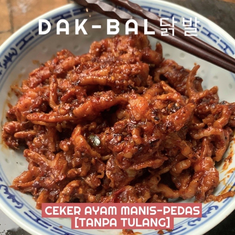 

Mamam_Asoy Dak-Bal Ceker Ayam Pedas-Manis Korea (Tanpa Tulang). Korean Spicy Chicken Feet (Halal)