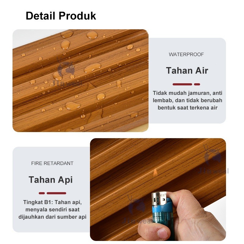 (Homelytouch Wood Panel Wpc/Panel Dinding Motif Kayu/Wood Wall Panel Dekorasi Dinding / Woodpanel