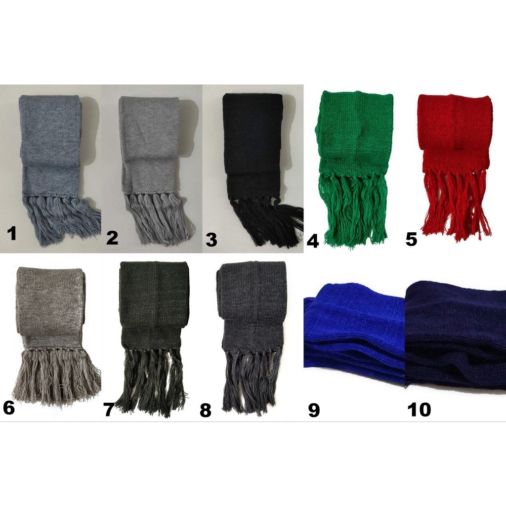Syal polos rajut handmade dewasa scarf shawl SYAL-POLOS