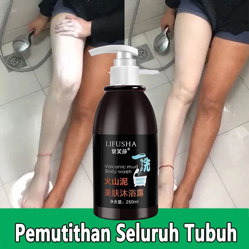 Sabun Lumpur Vulkanik Ampuh Memutihkan Badan Sabun Mandi Cair Lumpur Vulkanik Volcanic Mud Body Wash