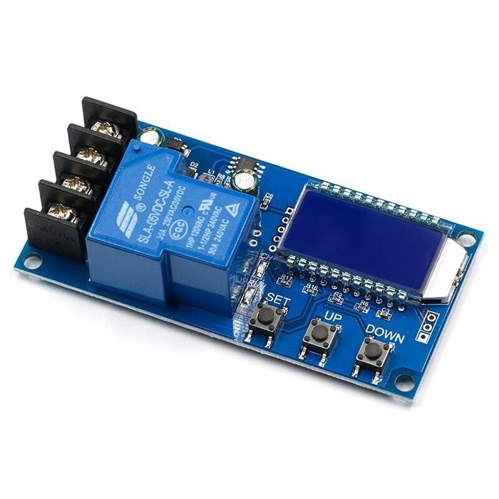 Modul Charger Aki Digital LCD Display Otomatis Cut Off 30A