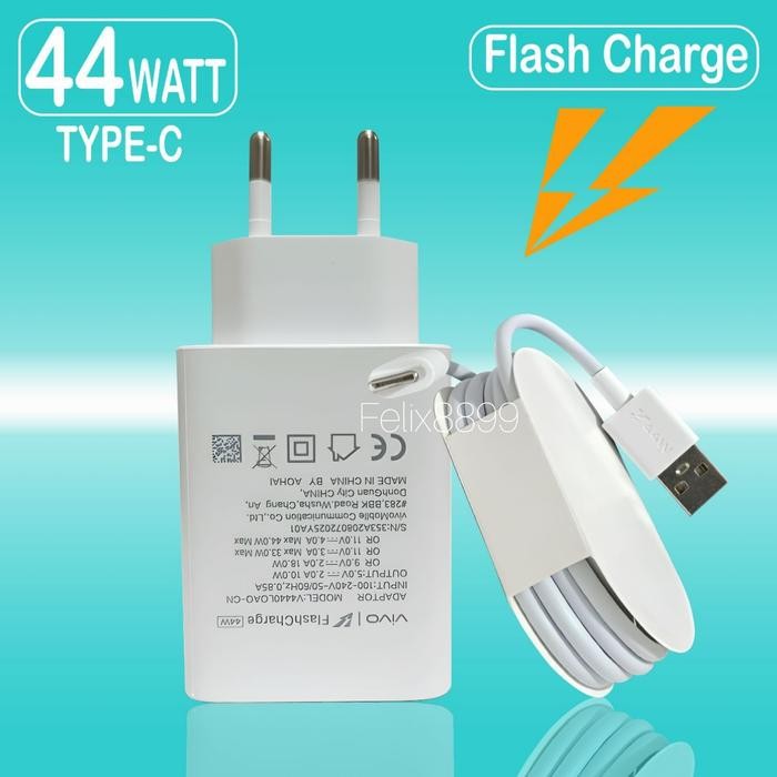 Charger Casan VIVO Y27 Y35 Y36 Original 44W Flash Charge Type C