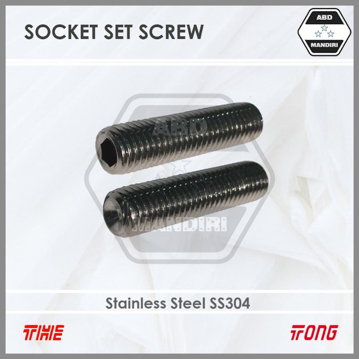 SS304 Baut L Tanam Stainless M8 X 50 ( SUS304 A2-70 Socket Set Screw ) M8x50 / 8x50 / L Tanam 8 x 50