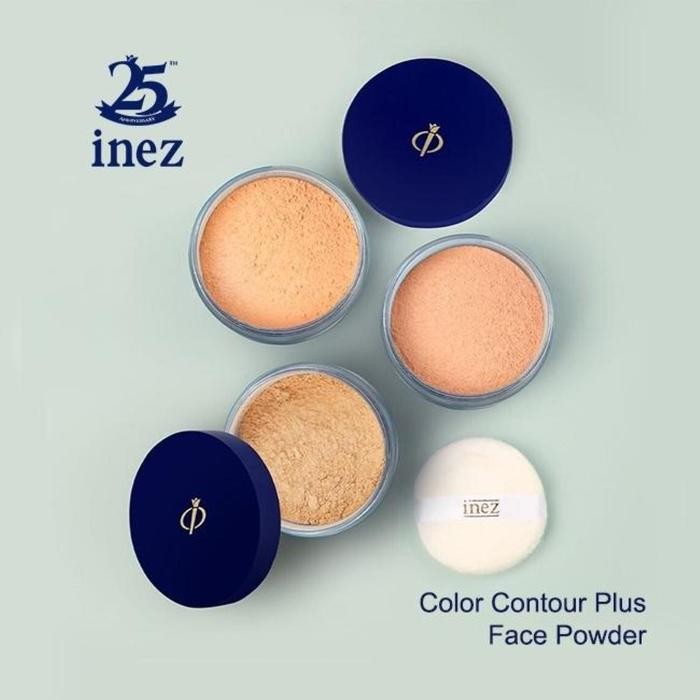 Inez Face Powder Bedak Tabur Makeup Rias Wajah Pengantin Tahan Lama Compact *