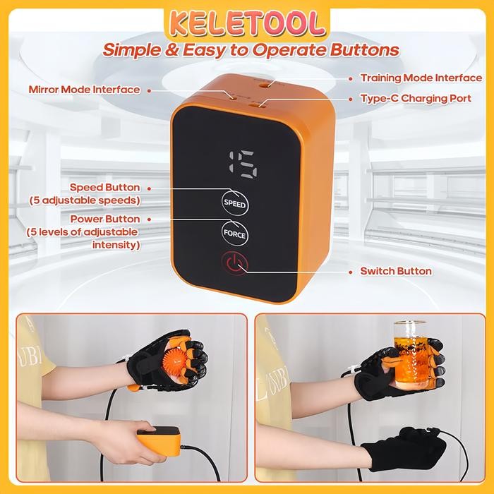 Terlaris Latihan Jari Stroke Mesin Rehabilitasi Pemulihan Jari Tangan Stroke Sarung Tangan Robot