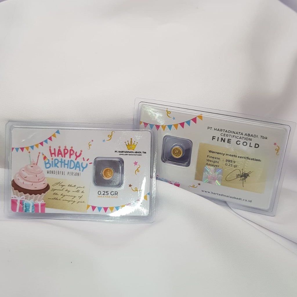 (SPAYLATER) BIRTHDAY GIFT PINK SERIES MINIGOLD- edisi Ulang Tahun Pink Cake - 999