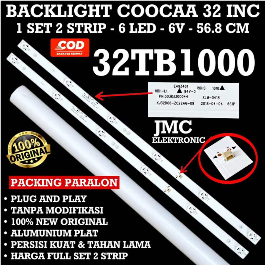 Msb - BACKLIGHT TV LED COOCAA 32 INCH 32TB1000 LAMPU LED COOCAA 32TB 1000