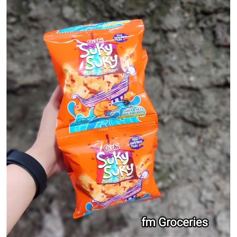 

Desyallshop Oishi Suki Suki Snack Rasa Udang Pedas Isi 10 Pack