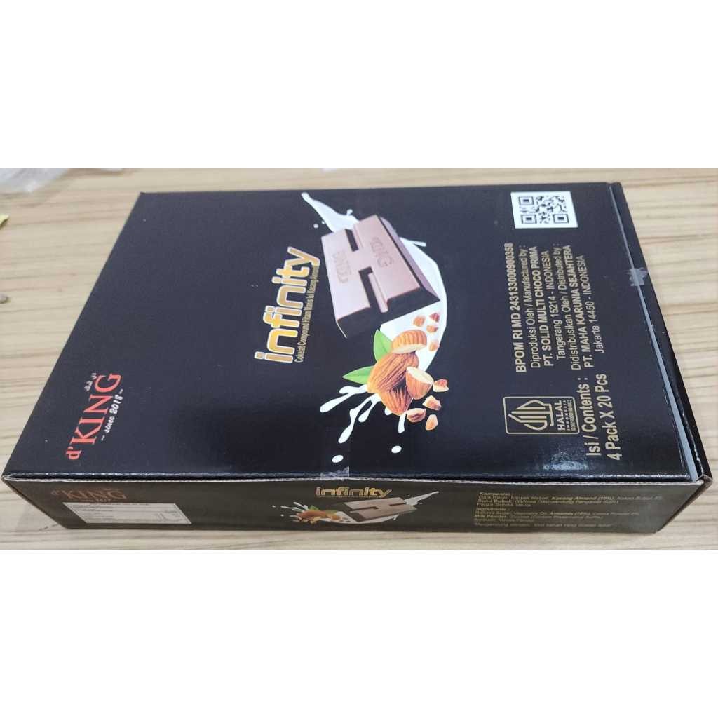 

Andrianbijaksana D'King Cokelat Infinity (1 Kotak Isi 4 Packs) Harga Termurah