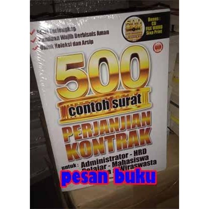 

SALE BUKU 500 CONTOH SURAT PERJANJIAN KONTRAK CD - JHO DJAMALUDIN READY
