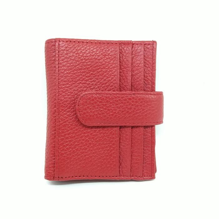 SALE DOMPET WANITA KULIT ASLI KANCING MINIMALIS MERAH HIJAU HITAM BIRU COKLAT READY