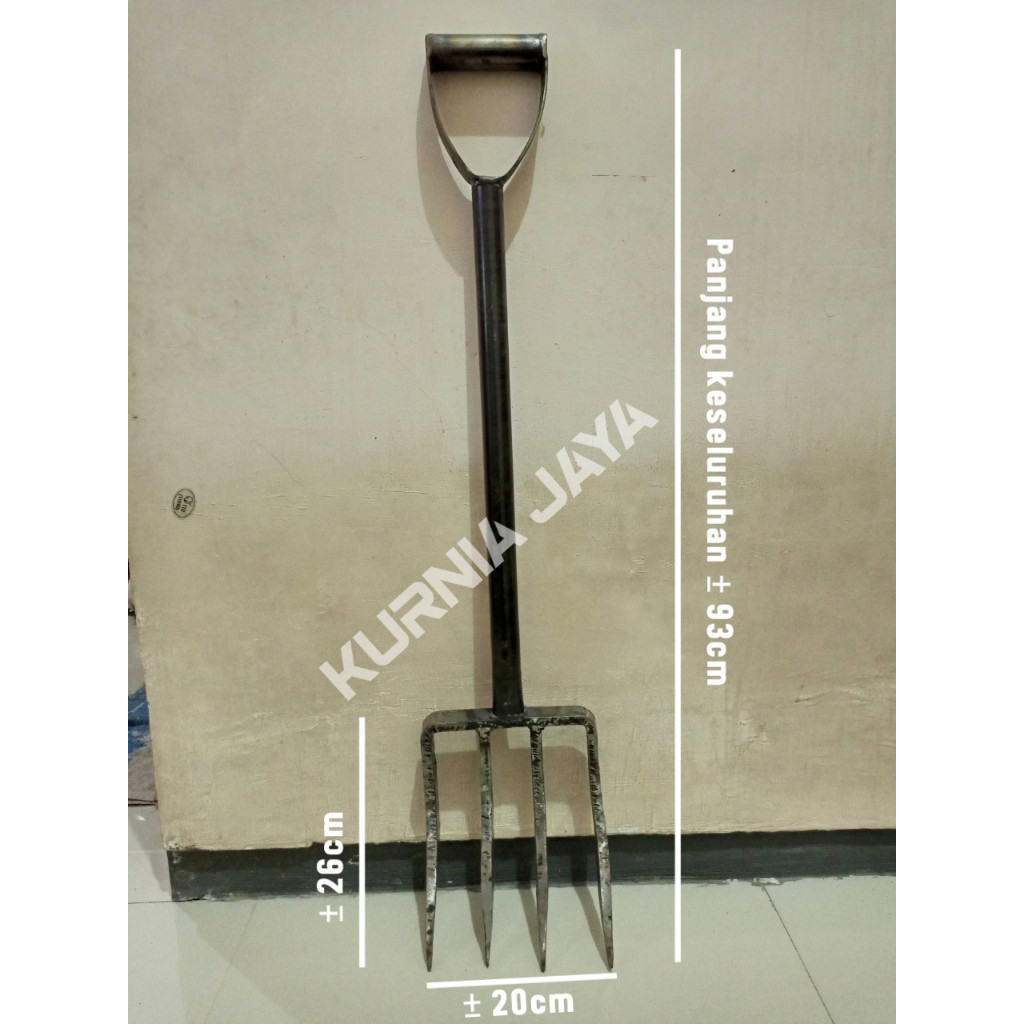 Garpu Tanah 4 Gigi Baja Per Asli / Sendok Tanah