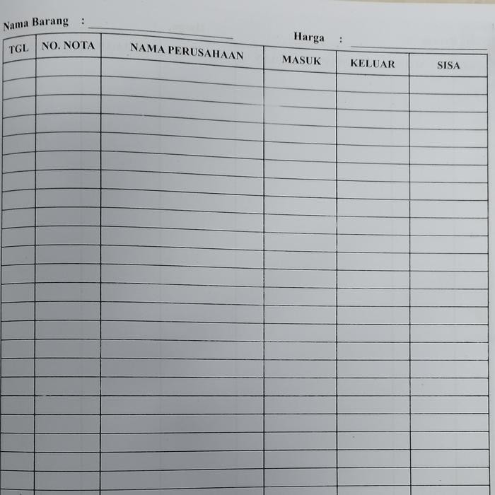 

Buku Persediaan Barang Folio (1Pack/10Pcs) Paper Stationery #Gratisongkir