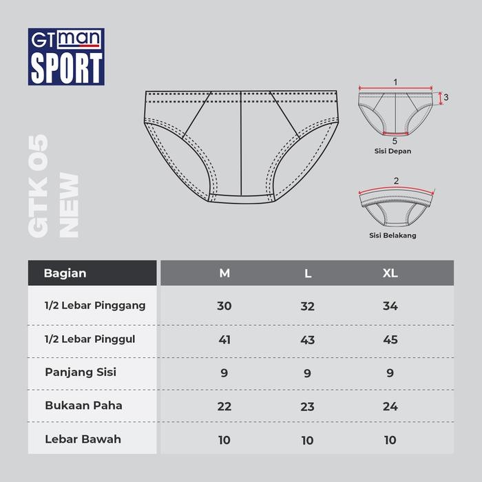 Celana Dalam Pria GT MAN GTKB-05 Isi 2 Pcs - Briefs Men Underwear