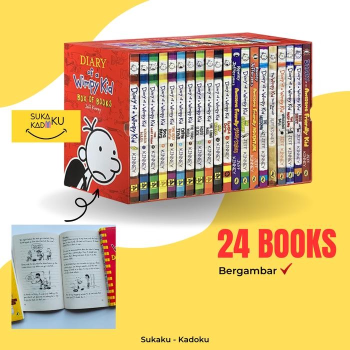 Diary Of A Wimpy Kid Box Set Book Buku Cerita Anak Import Bergambar