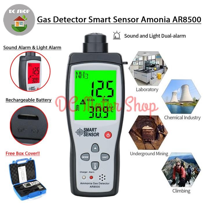 Smart Sensor Ar8500 Ammonia Monitor Gas Detector Alat Ukur Amonia Nh3