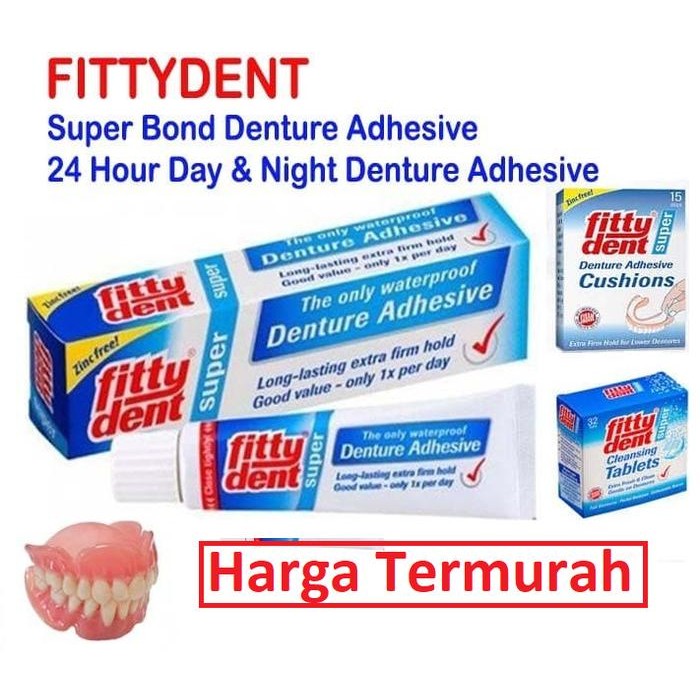 Fittydent lem gigi palsu denture adhesive