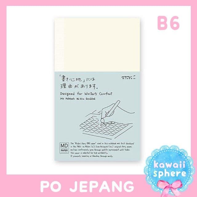 

Midori Md Notebook Grid B6 Slim Po Japan #Gratisongkir
