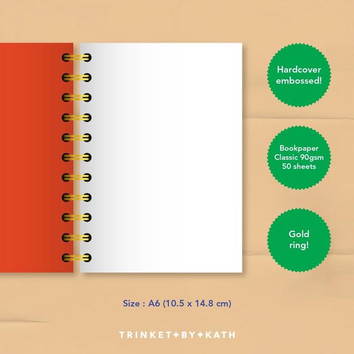 

Notebook Ring Gold / Buku Jurnal Memo Note Sketchbook -Trinket By Kath #Gratisongkir