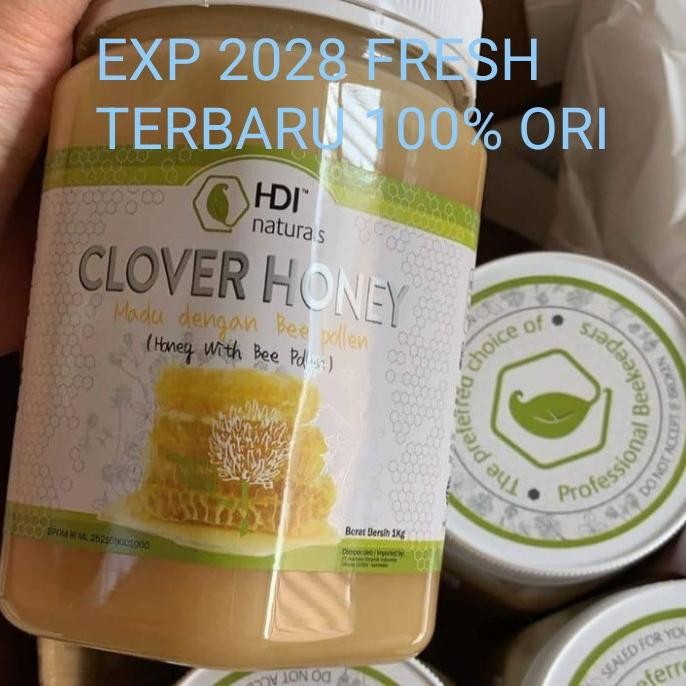 

madu clover hdi 1kg original exp 2026 mei free sendok kayu