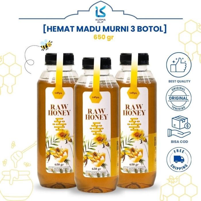 

[3 BOTOL] Madu Murni Asli Raw Honey Multiflora