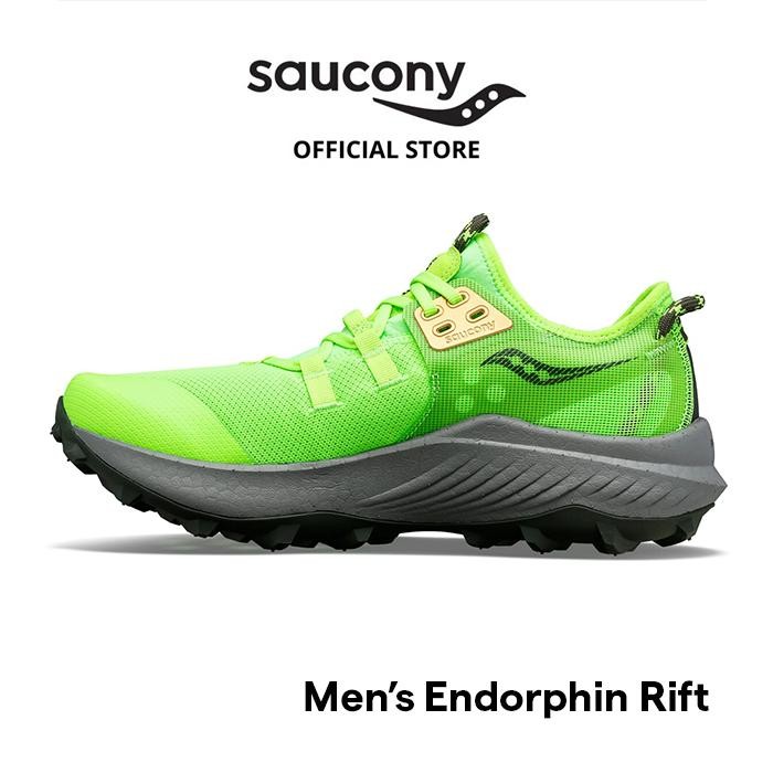 Sepatu Trail Running Pria SAUCONY Shoes Endorphin Rift - Slime Umbra
