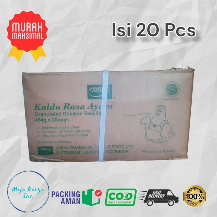 

Barang Terlaris Totole kaldu ayam 454grm 1 Dus isi 20 pcs HALAL BPOM Ready