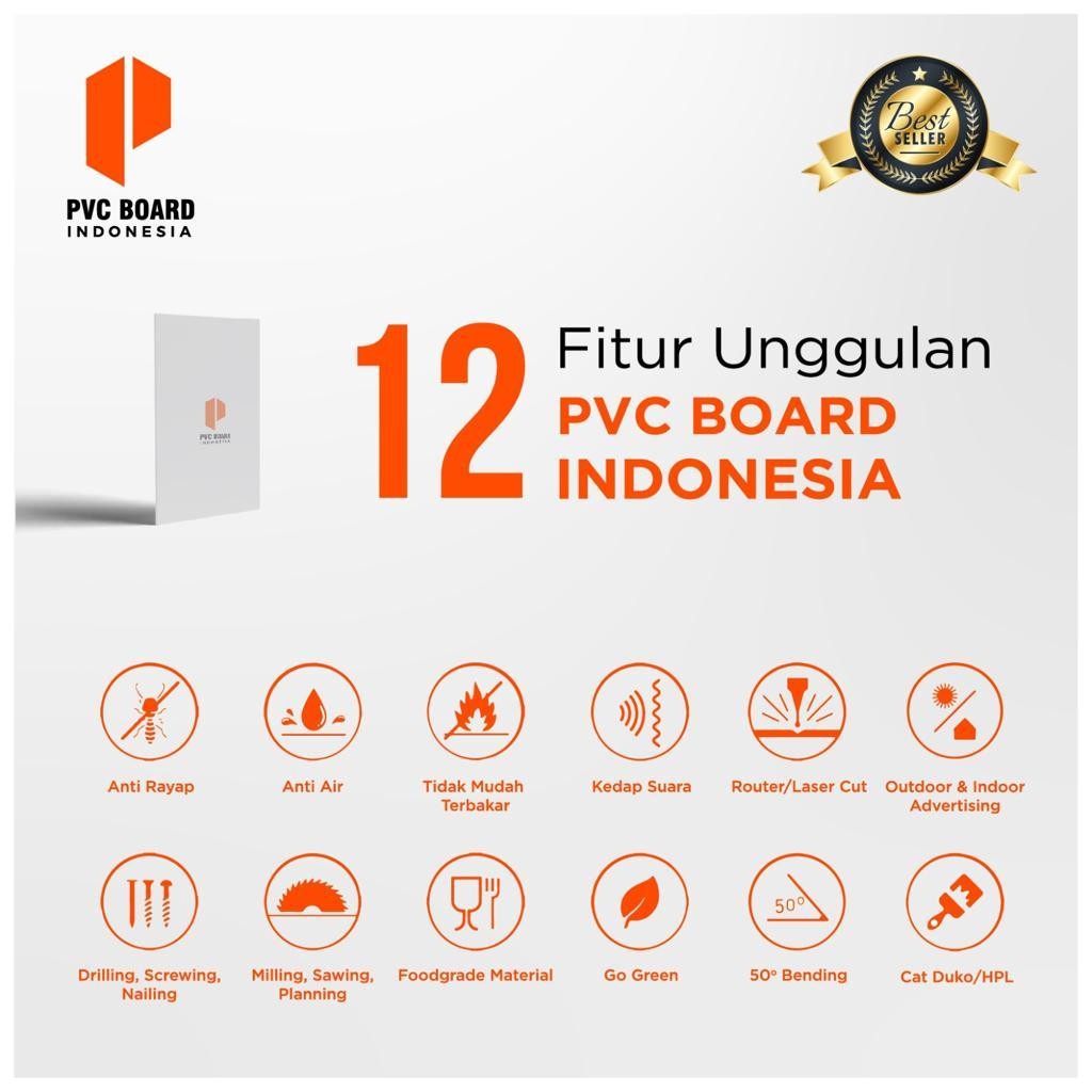 PVC Board Lembaran 3mm Ukuran 122x244cm PVC Foam Board