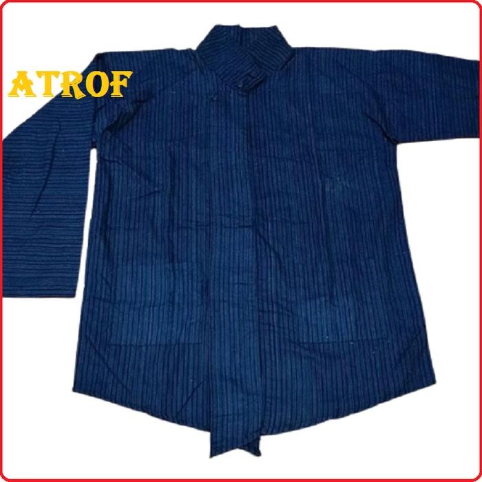 SIAPKIRIM Surjan Peranakan Jogja Dewasa / BAJU ATASAN AJAWA SURJAN LURIK BIRU / SURJAN LURIK PRIA