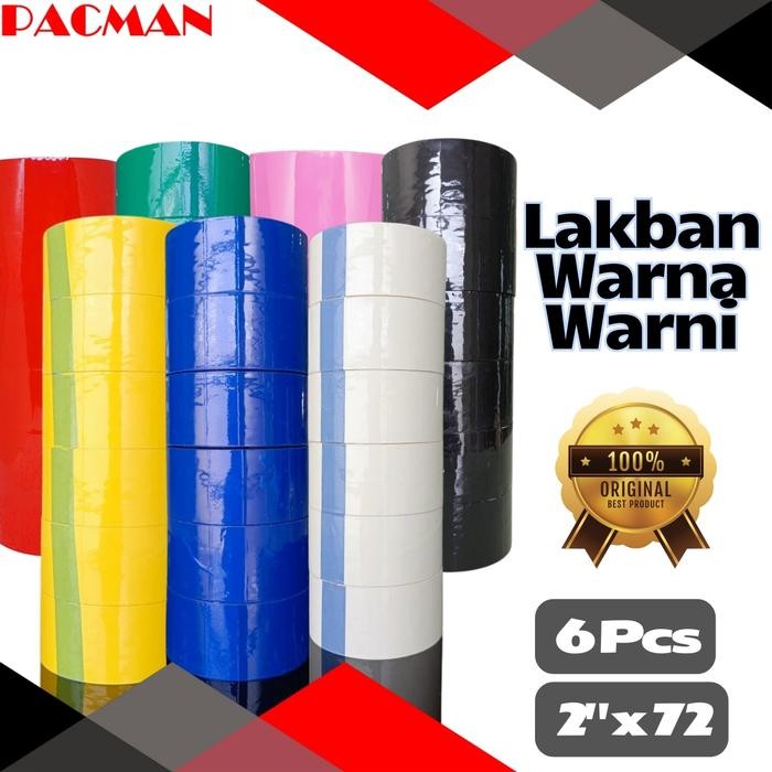 

6 PCS/1 SLOP Lakban Warna Warni Original Pacman 100%