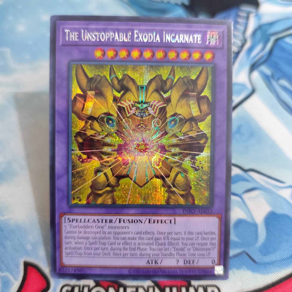 yugioh AE the unstoppable exodia incarnate INFO-AE033 SE original