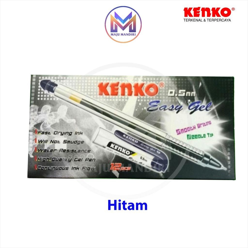 

Pen Gel Kenko Easy Gel Pulpen Tinta Cair 0.5 mm / Gelpen 05 mm Hitam