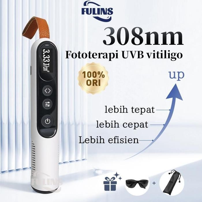 TERLARIS Fototerapi UVB vitiligo 308nm Lampu LED light portabel timernya cahaya excimer Repigmen