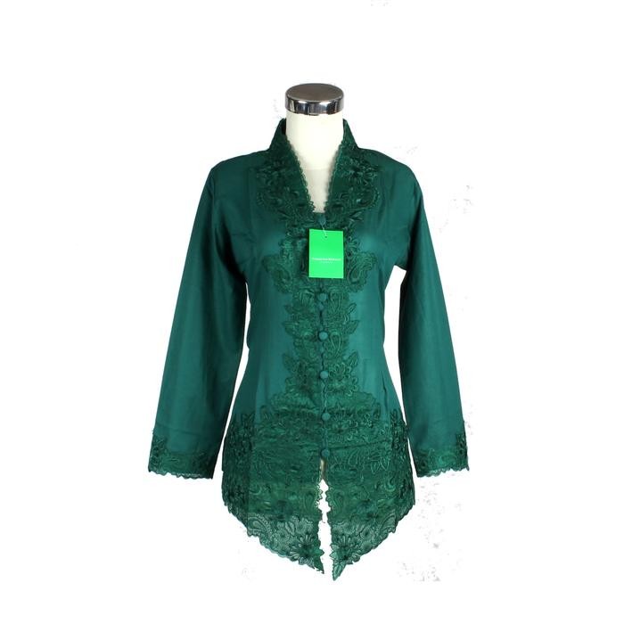 Kebaya Bordir Hijau Botol 668