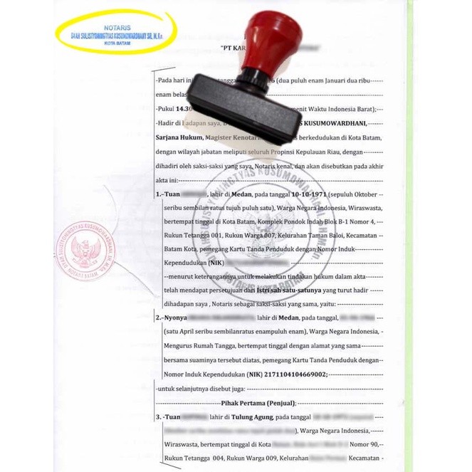 

Stempel Tanda Terima Notaris / PPAT