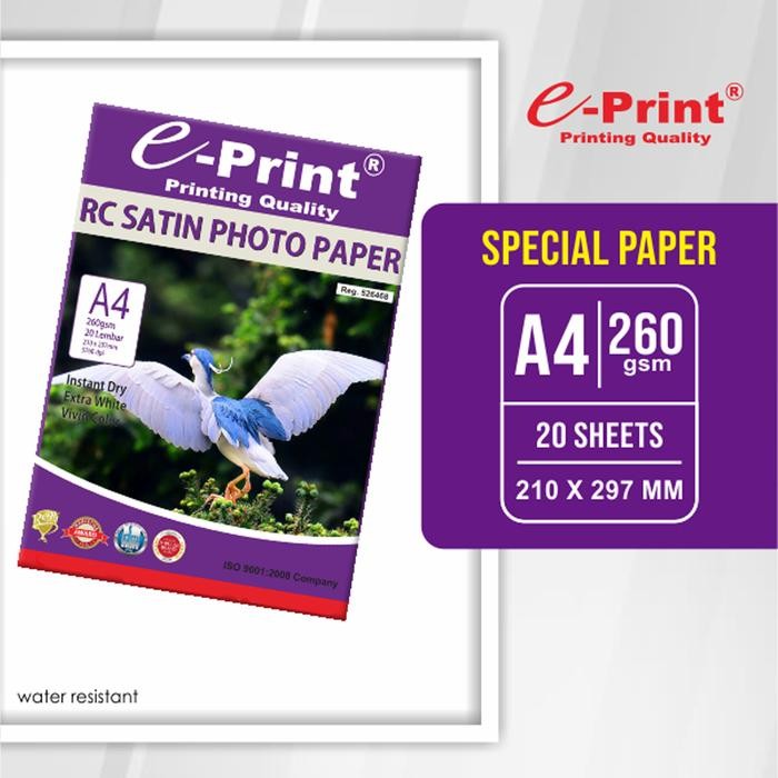 

E-Print Kertas Foto Rc Satin Photo Paper 260 Gsm