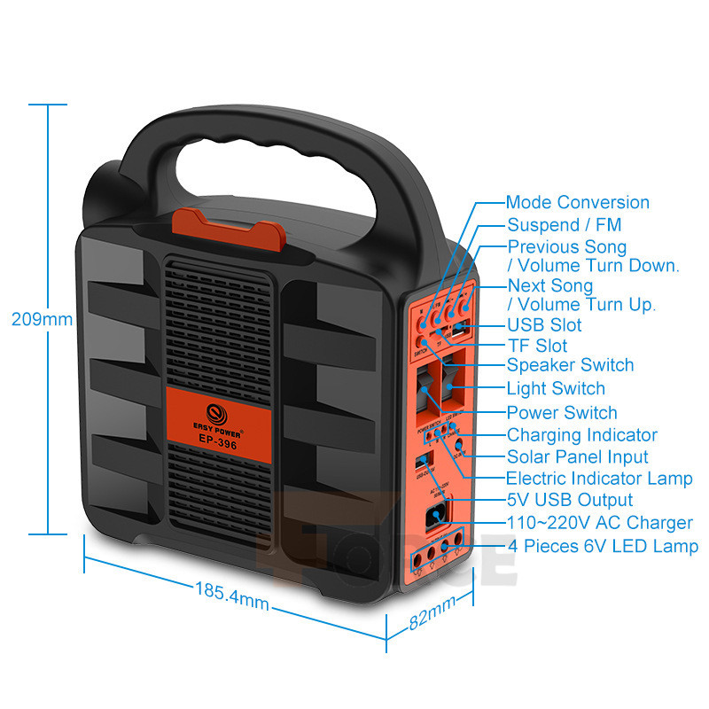 Pembangkit Listrik Tenaga Surya Pembangkit Listrik Portabel Peralatan Darurat Multifungsi
