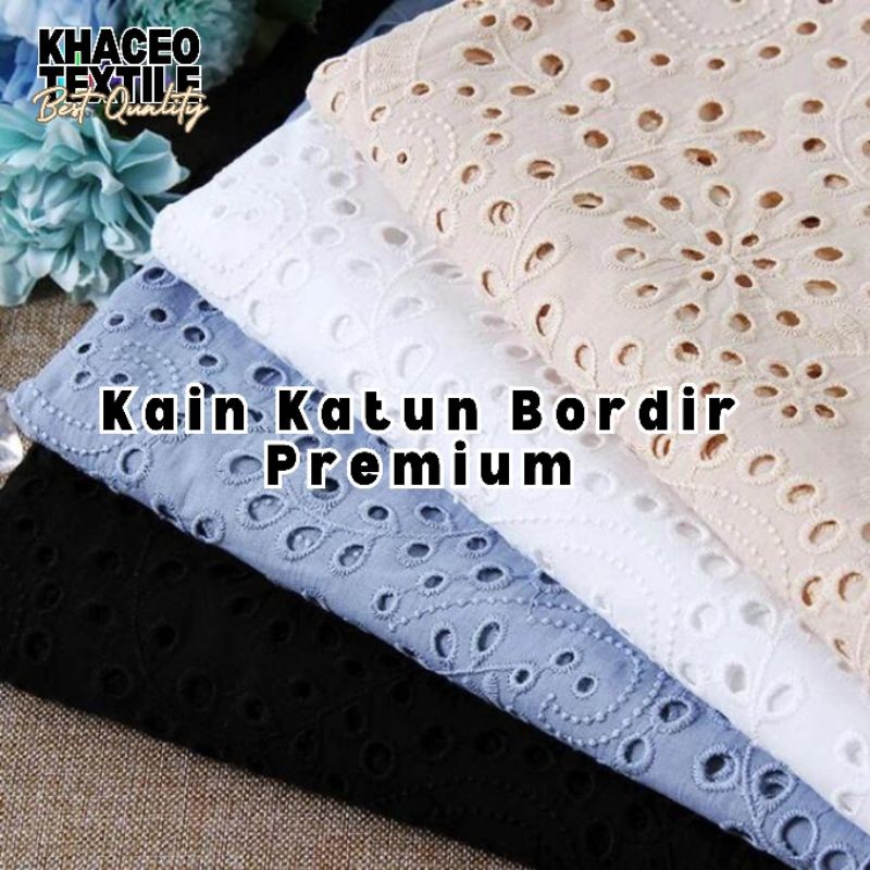 PROMO Kain Katun Bordir Premium/Kain Katun Bordir/Bahan Katun Bordir Premium/Bahan Kain